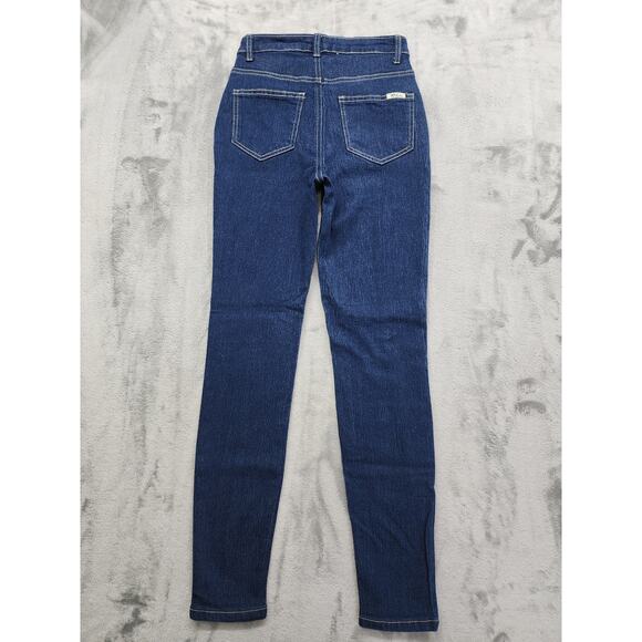 RPL Jeans New York High Rise Skinny Jeans Size 3 Juniors Blue Dark Wash Stretch - Picture 3 of 13